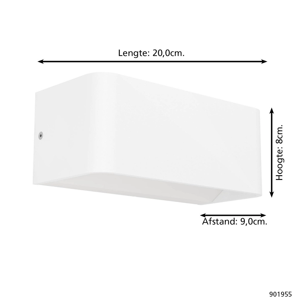 Slimme muurlamp Sania-Z wit - led - 20cm Eglo 9008606361663