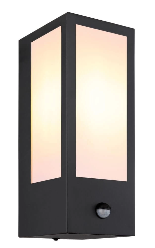 Wandlamp Gundula met sensor melk glas