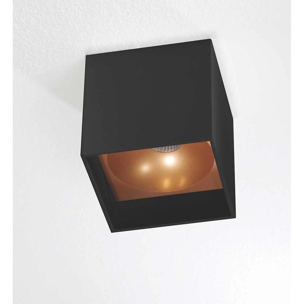 Zwarte ledspot Brock met goud