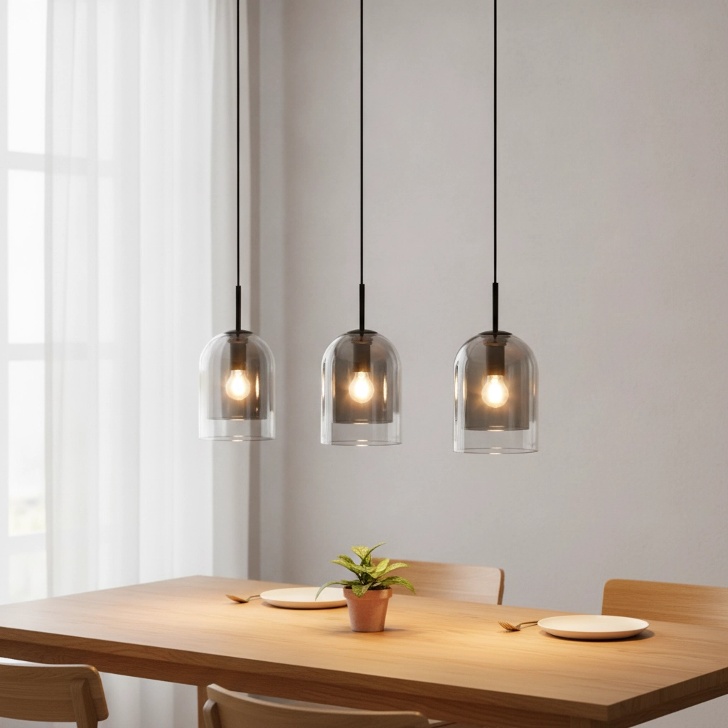 Hanglamp Velor 3-lichts zwart recht