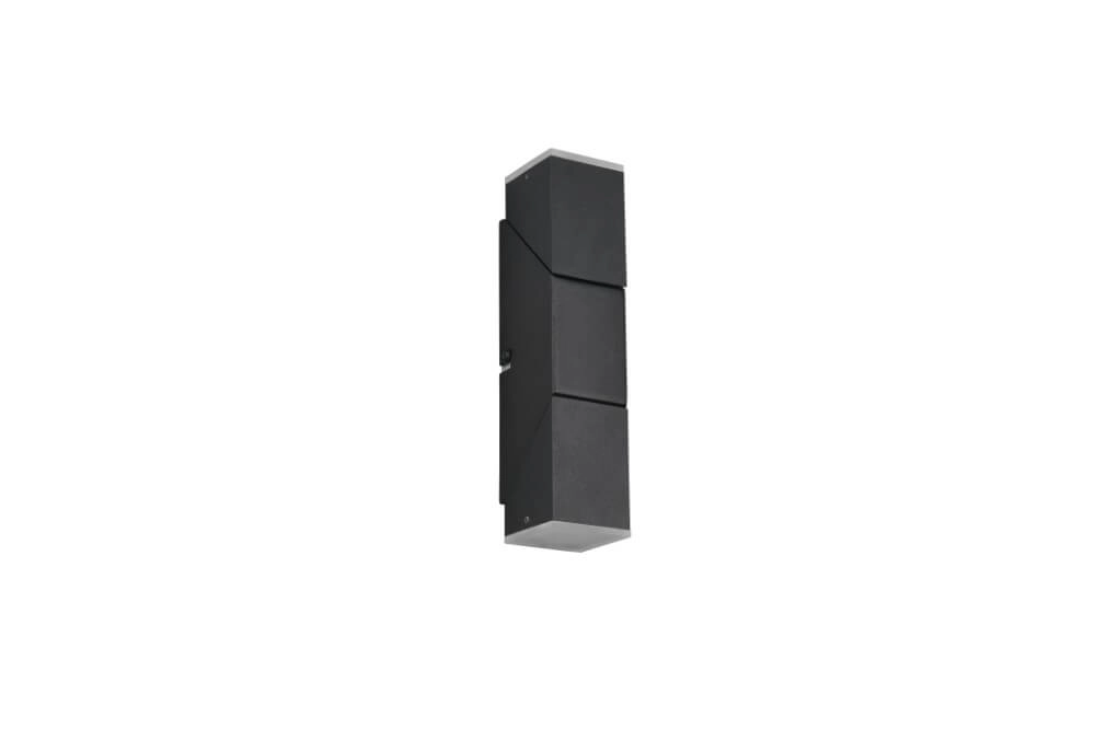 Zwarte muurspot Raglan met led Trio 4017807614725