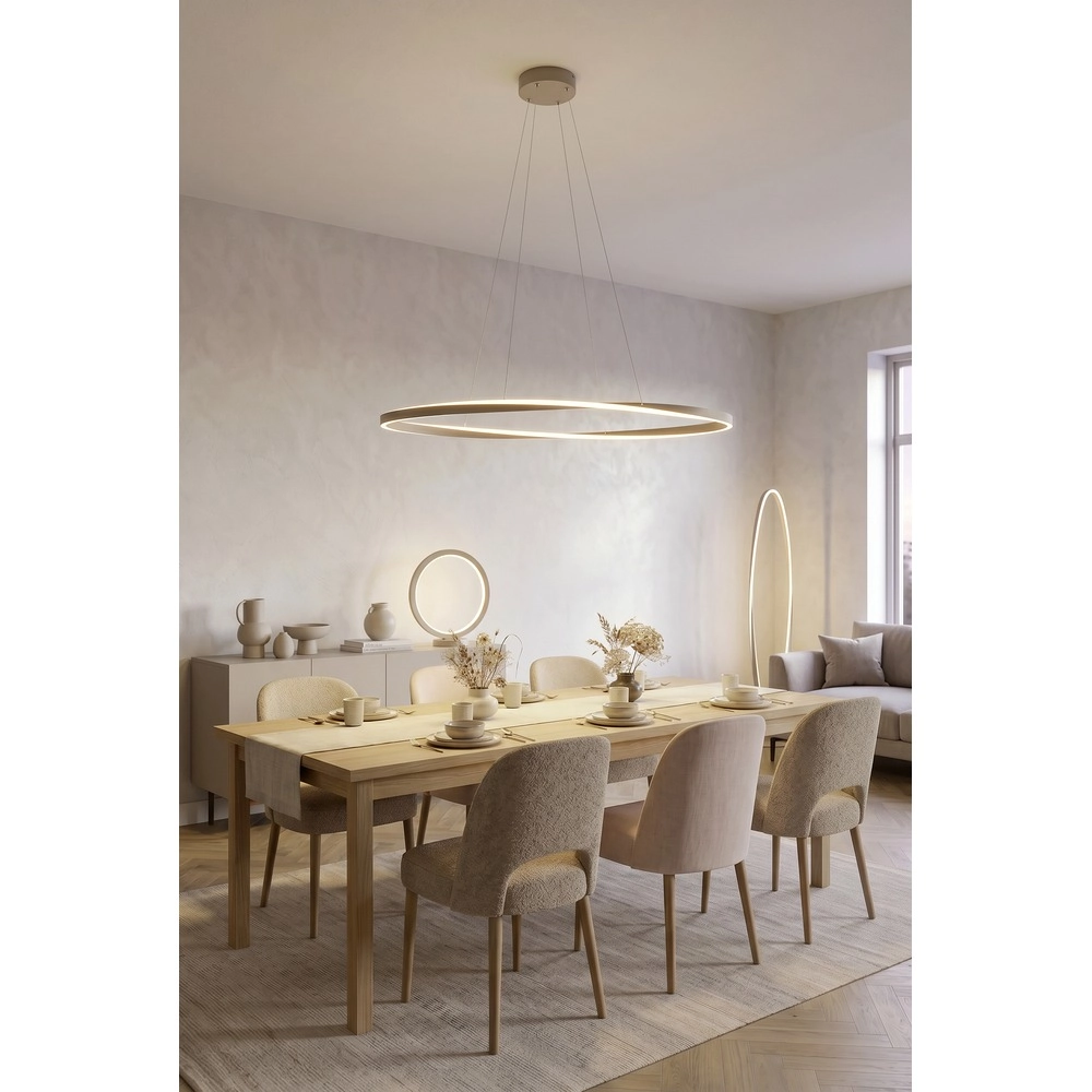 Design hanglamp Camerota zand bruin ovaal Eglo 9008606391370