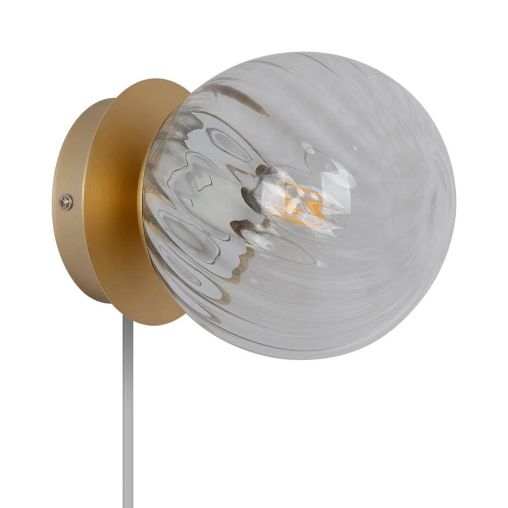 Glazen wandlamp Chisell messing Nordlux 5704924015663