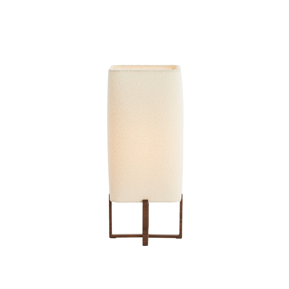 Tafellamp Wyn 50,5cm - crème touw met walnoot look Light & Living 8717807792565