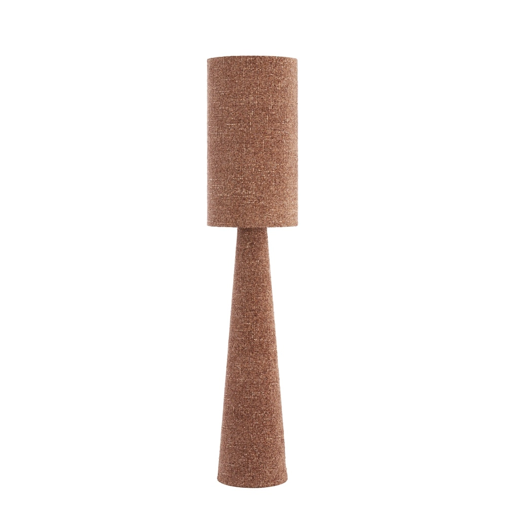 Staande schemerlamp Micky Ø 38cm - bouclé - bordeaux