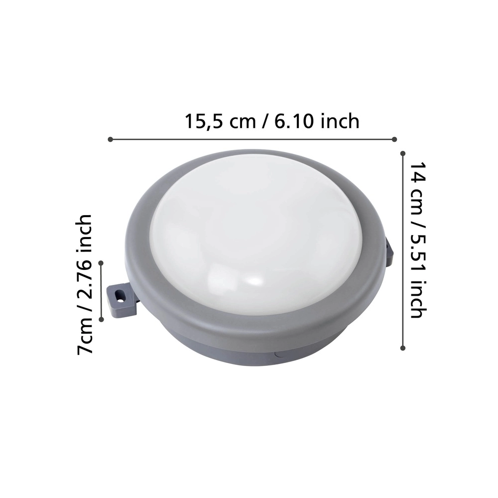 Plafondlamp Pescolla grijs rond Eglo 9002759754624
