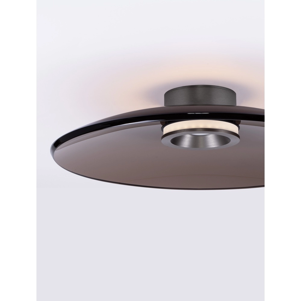 Plafondlamp Esti bruin glas Ø 50cm Lyora 5212017461834