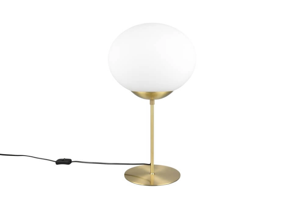 Tafellamp Fomento Ø 30cm - messing met wit glas Trio 4017807616170