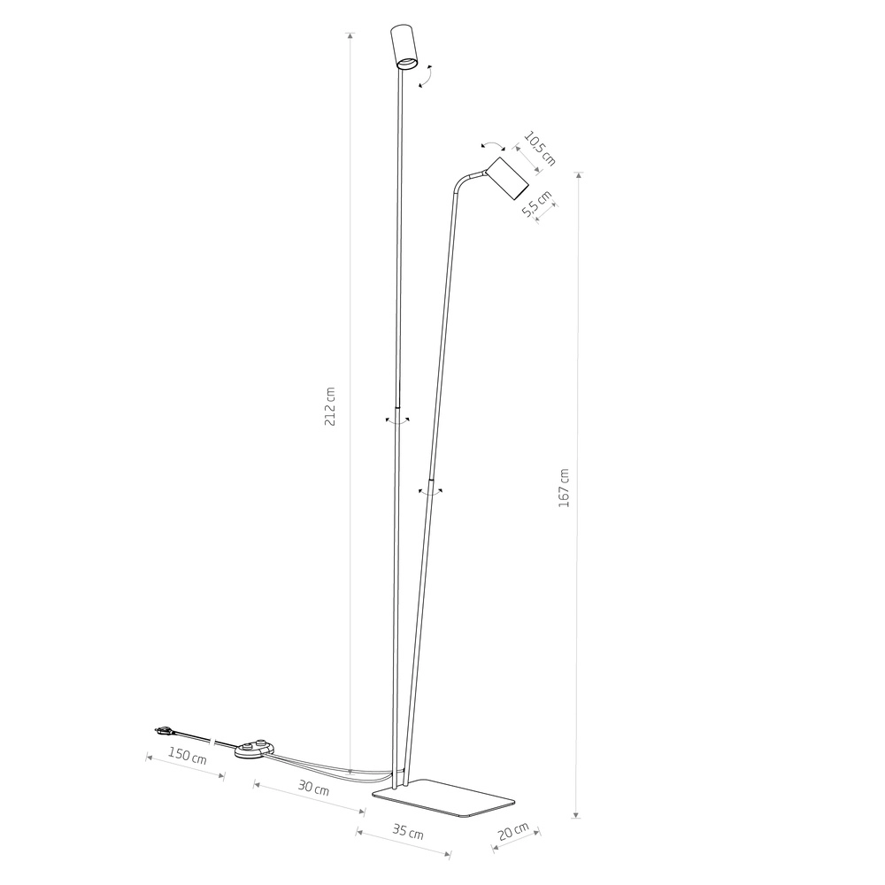 Vloerlamp Mono zand bruin Lyora 5903139125413