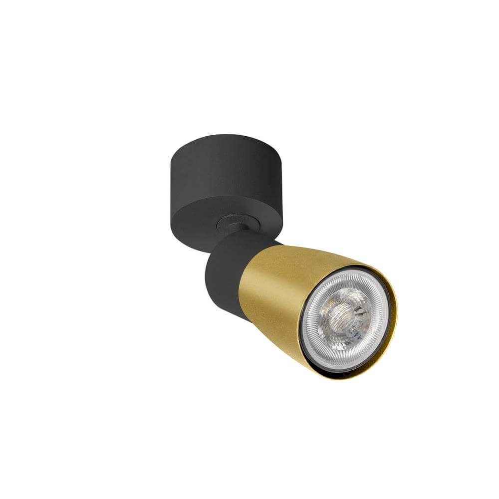 Opbouwspot Puri 2.0 Dome zwart-goud enkel SLV 4024163294331