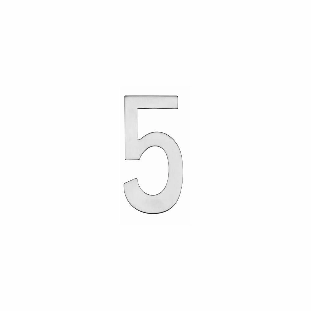 Huisnummer 5 Numbra 15cm RVS