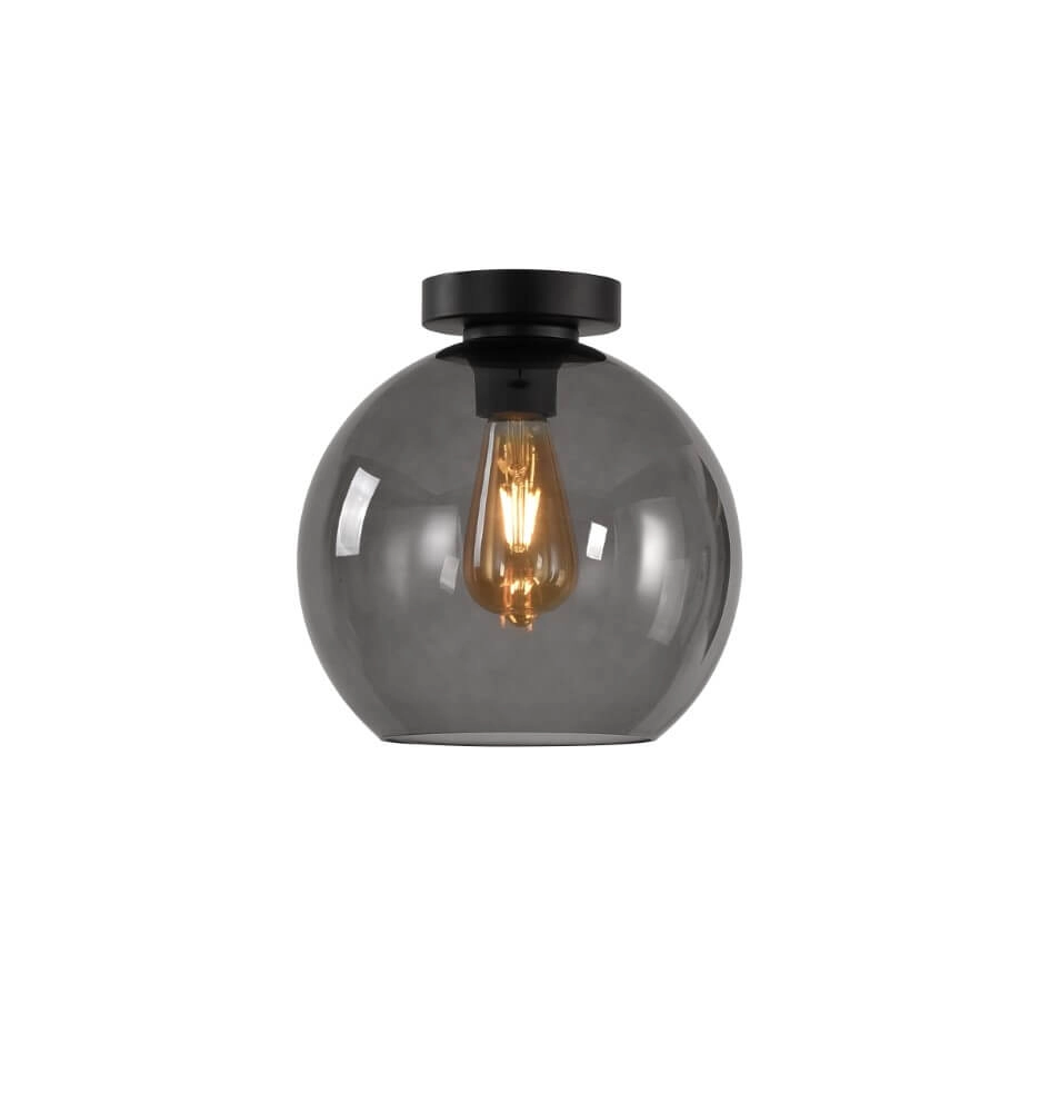Plafondlamp Marino grijs glas Ø 25cm