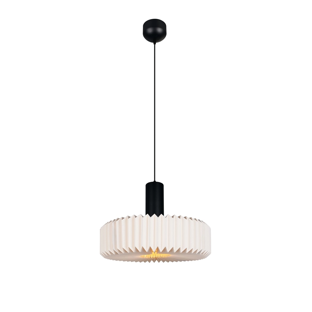 Moderne hanglamp Lamora zwart met wit
