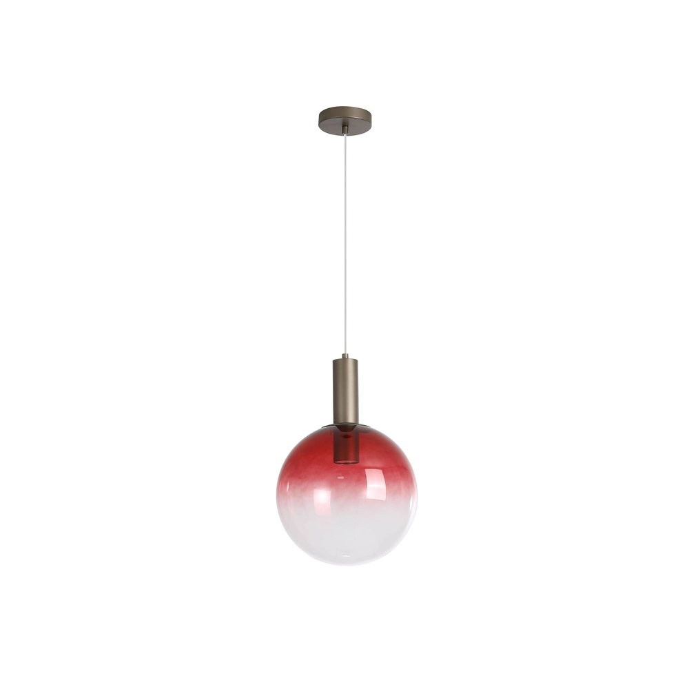 Design hanglamp Ombre rood glas Searchlight 5053423297835
