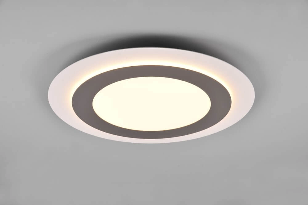 Ronde design plafondlamp Morgan nikkel Trio 4017807574418