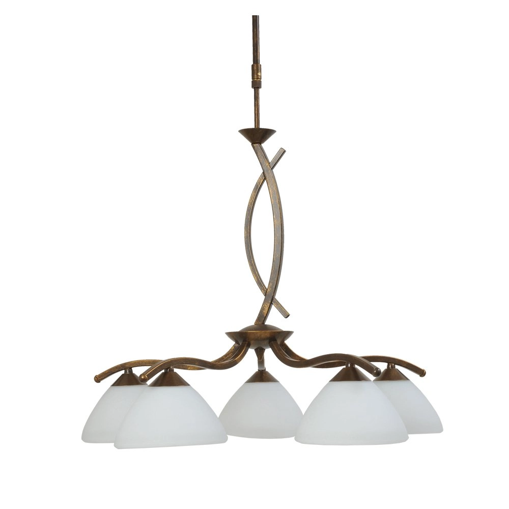 Hanglamp Verona 1 5-lichts bronsbruin