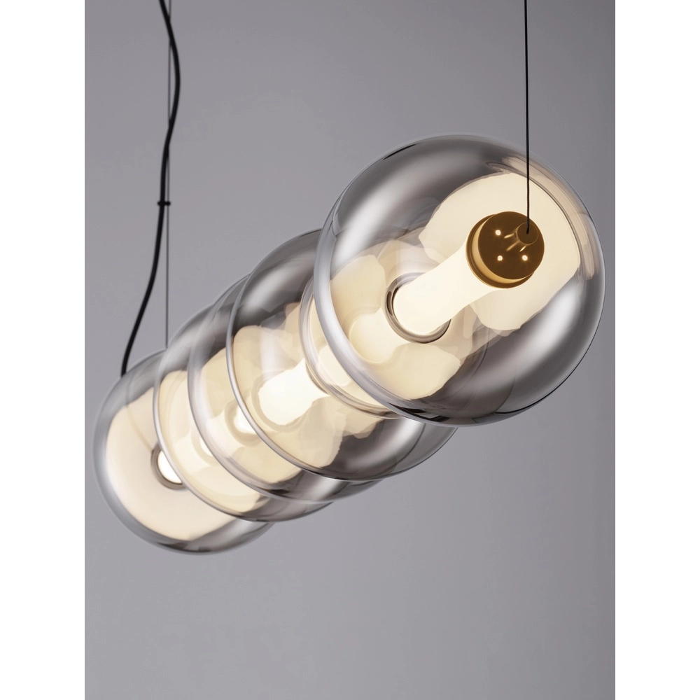 Hanglamp Bally smoke glas horizontaal Lyora 5212017449184
