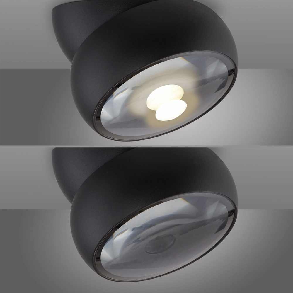 Zwarte opbouwspot Pure Move Ø 11cm - Led Paul Neuhaus 4012248395745