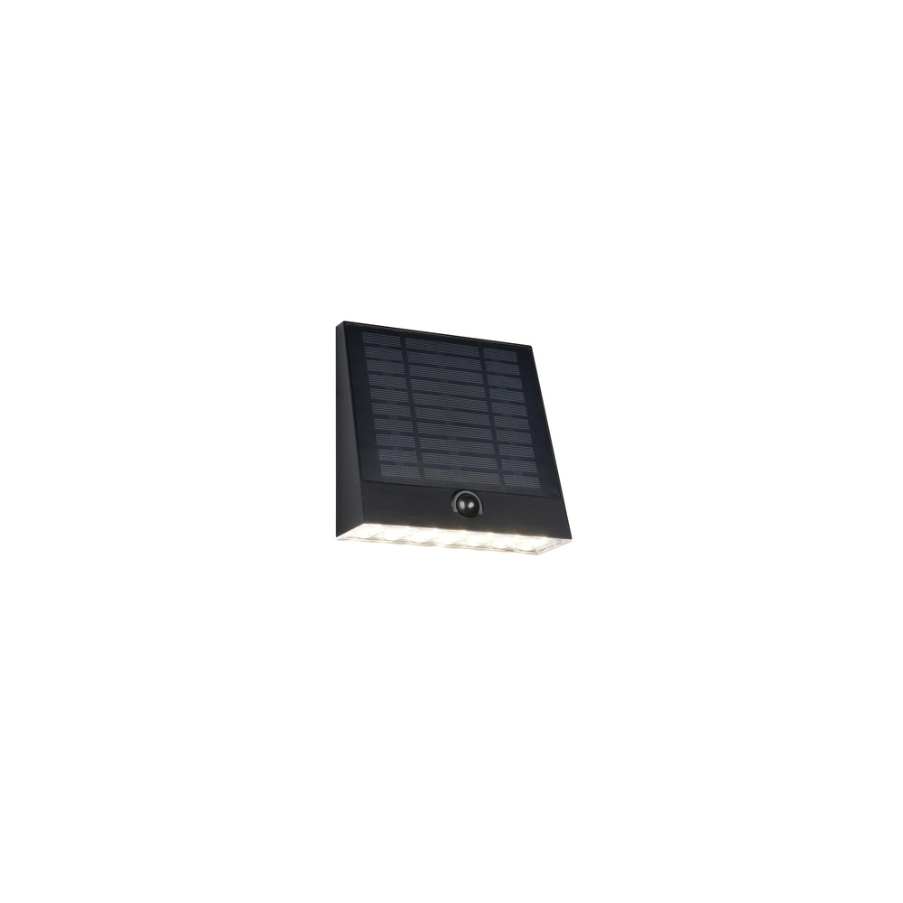 Solar wandlampje Alvorada zwart hybride