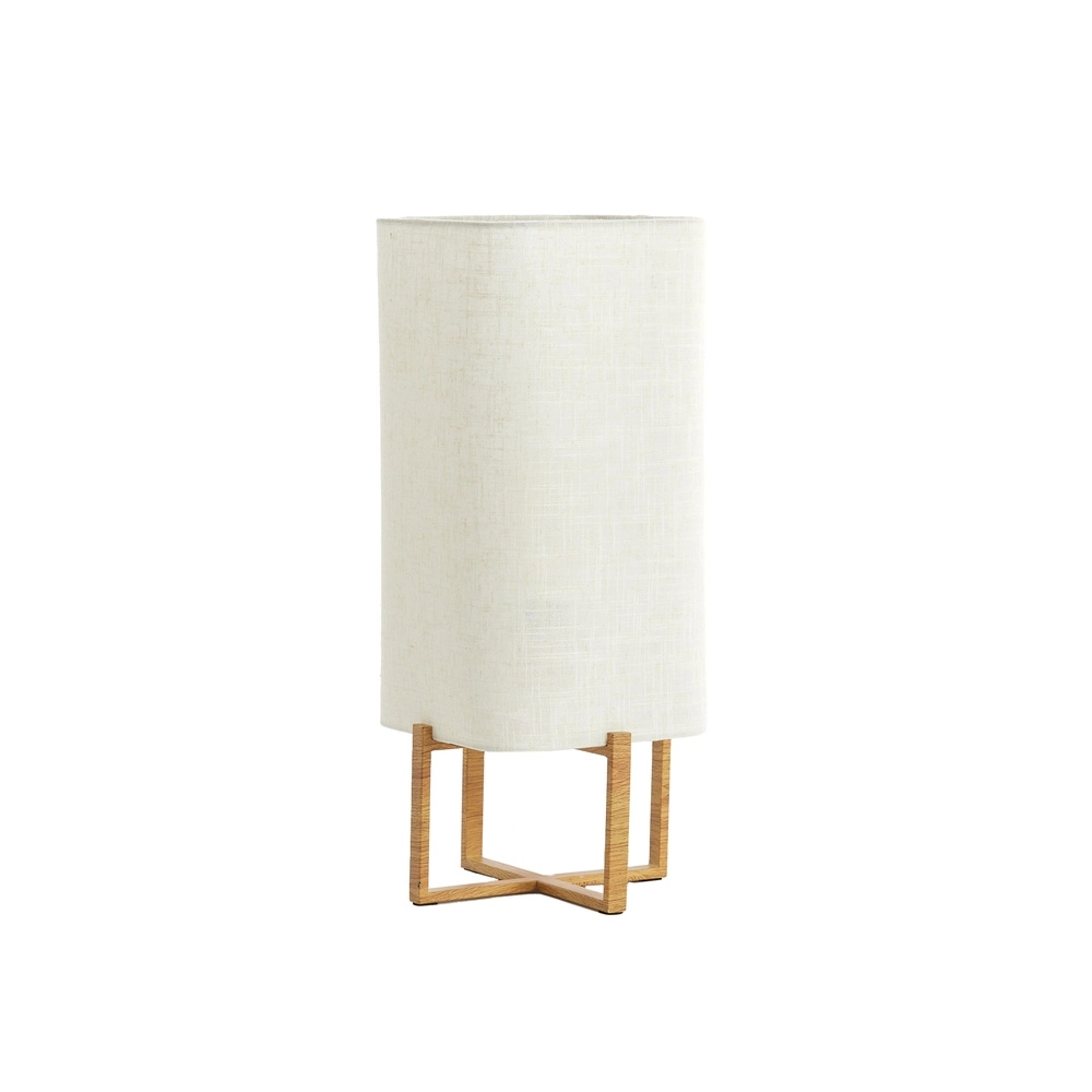 Tafellamp Wyn 50,5cm - crème touw met houtlook Light & Living 8717807792572