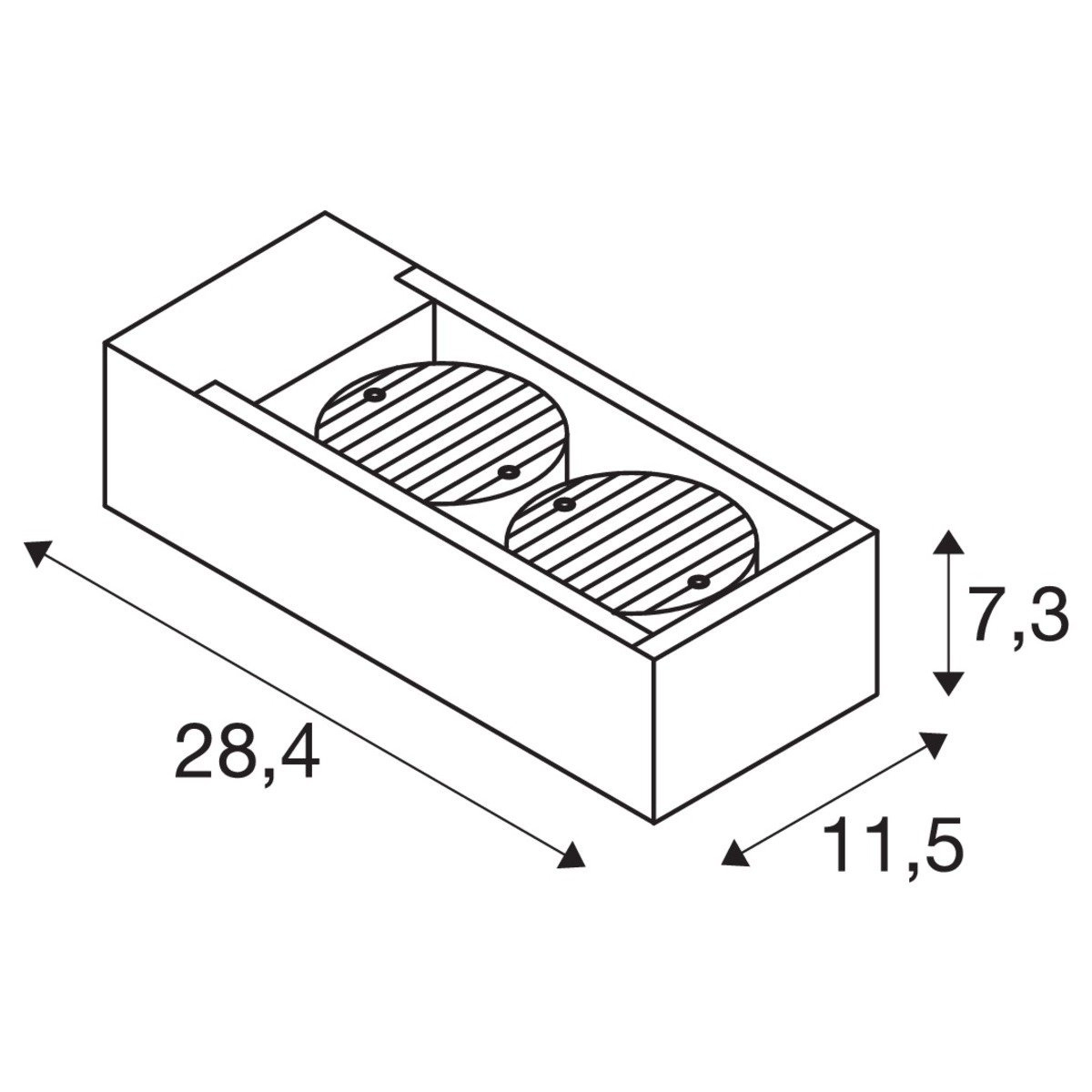 Dubbele ledspot Eskina SLV 4024163248983