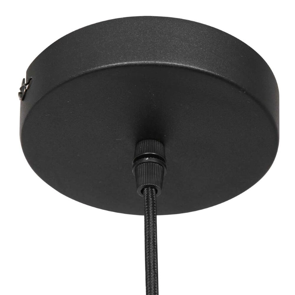 Zwarte glazen hanglamp Bolique Ø 25cm Steinhauer 8712746166385