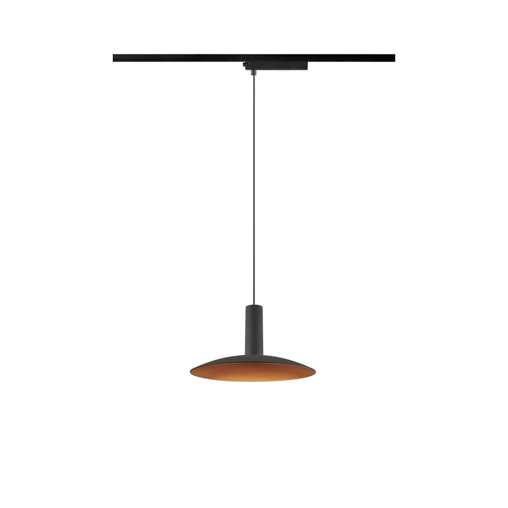 Hanglamp voor rail Lalu 1 fase zwart Ø 22cm