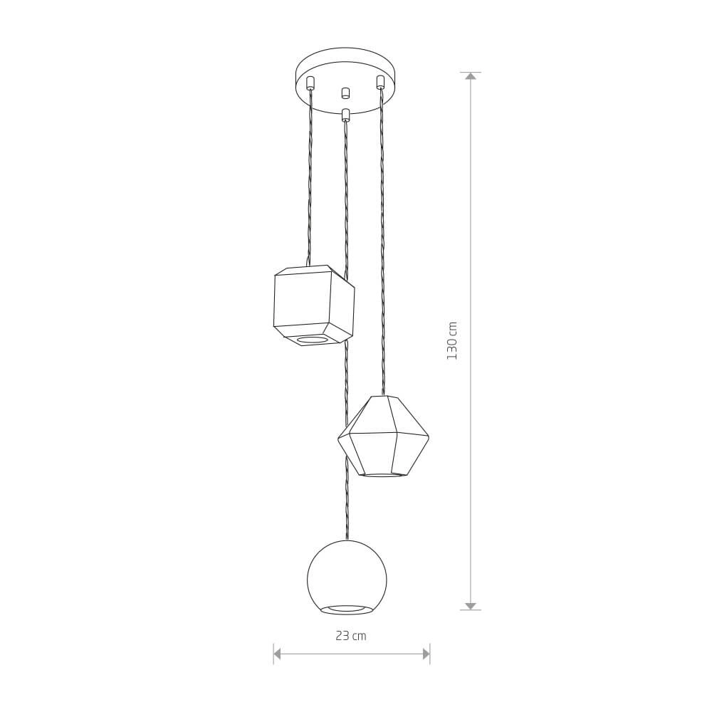Vide hanglamp Geometric beton Lyora 5903139969598