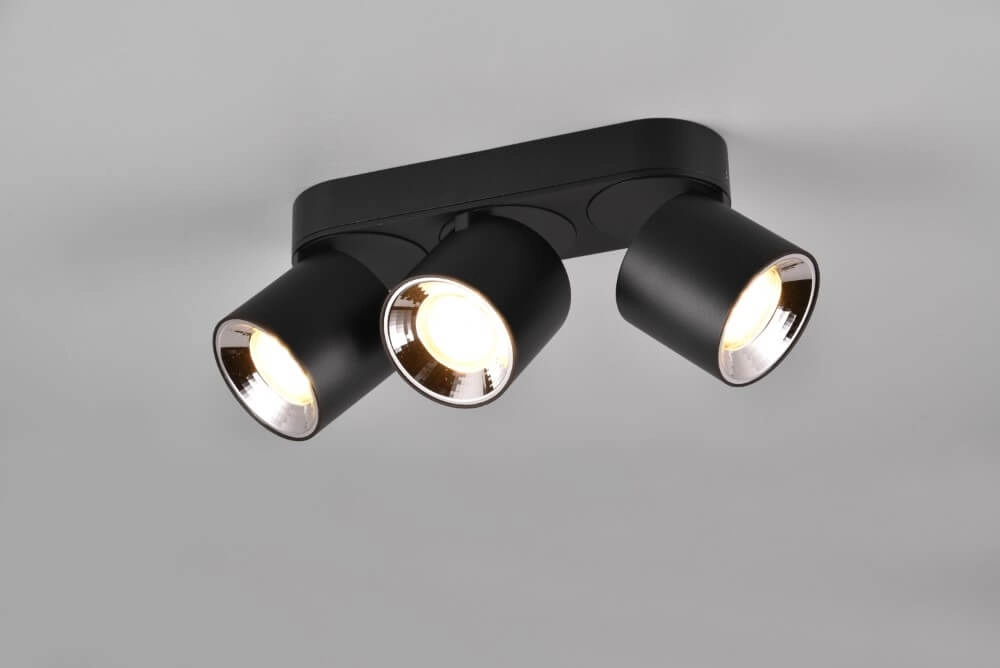 Plafondlamp Guayana 3-lichts zwart Trio 4017807573992