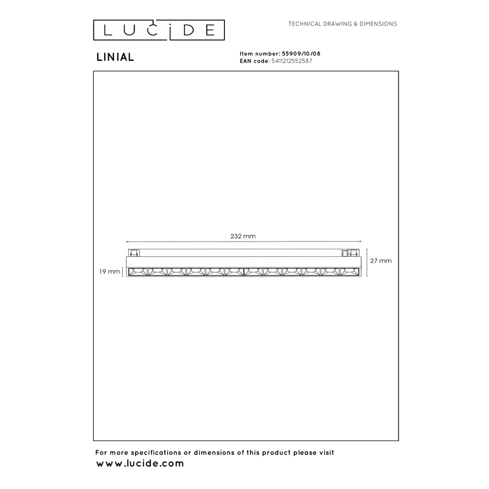 1-fase railspot Linial Xenia mat zwart chroom Premium by Lucide 5411212552587