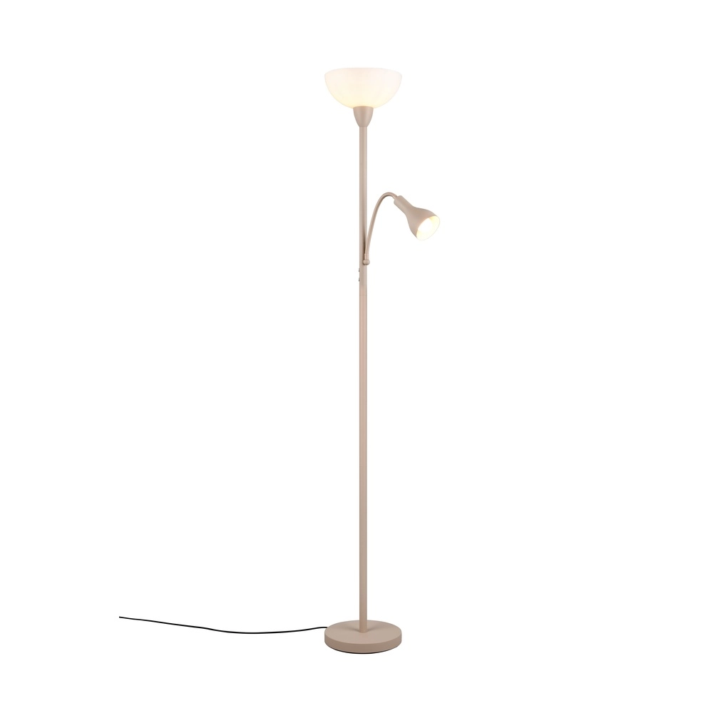 Vloerlamp Valegro zand bruin