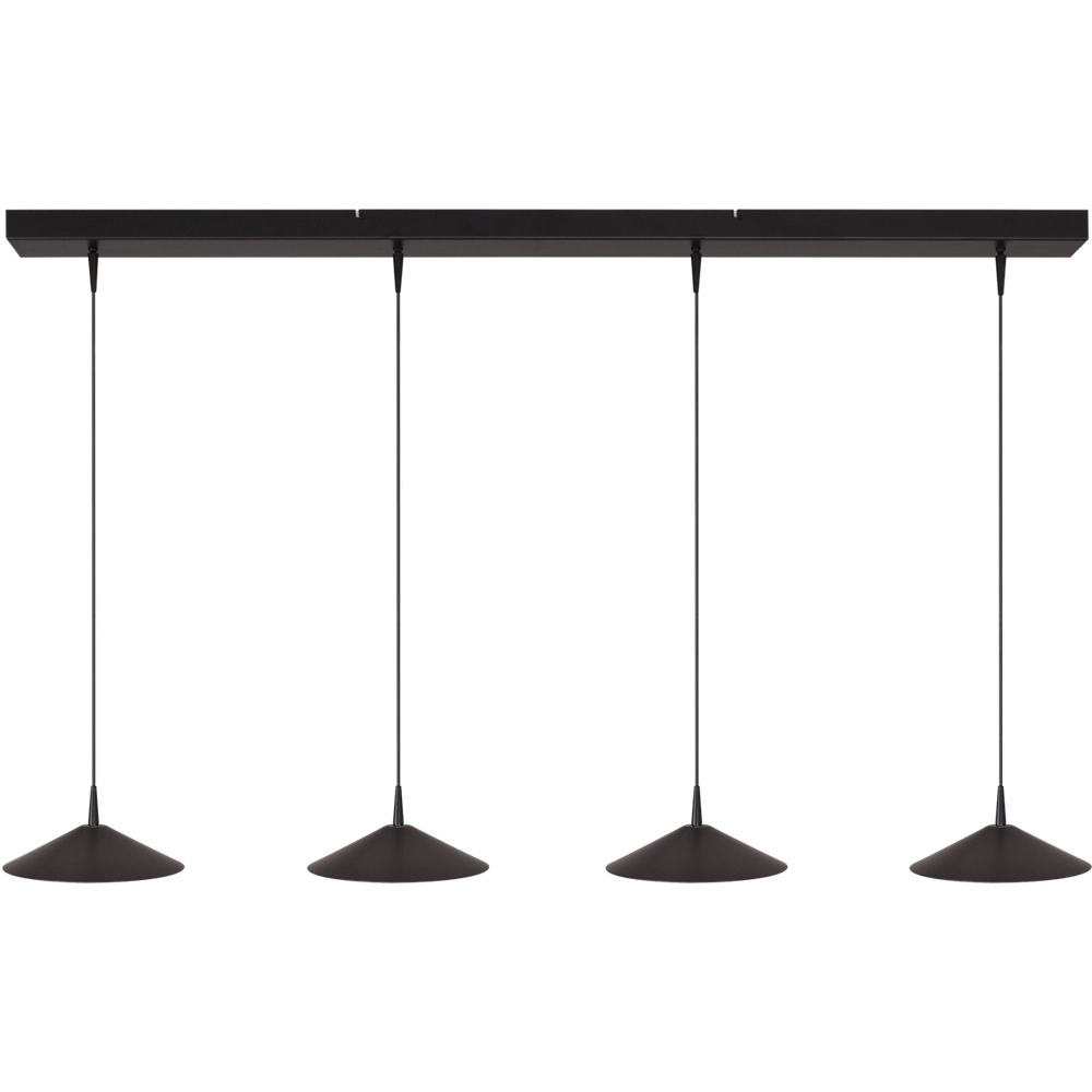 4-lichts hanglamp Ceppo zwart Ø 22cm