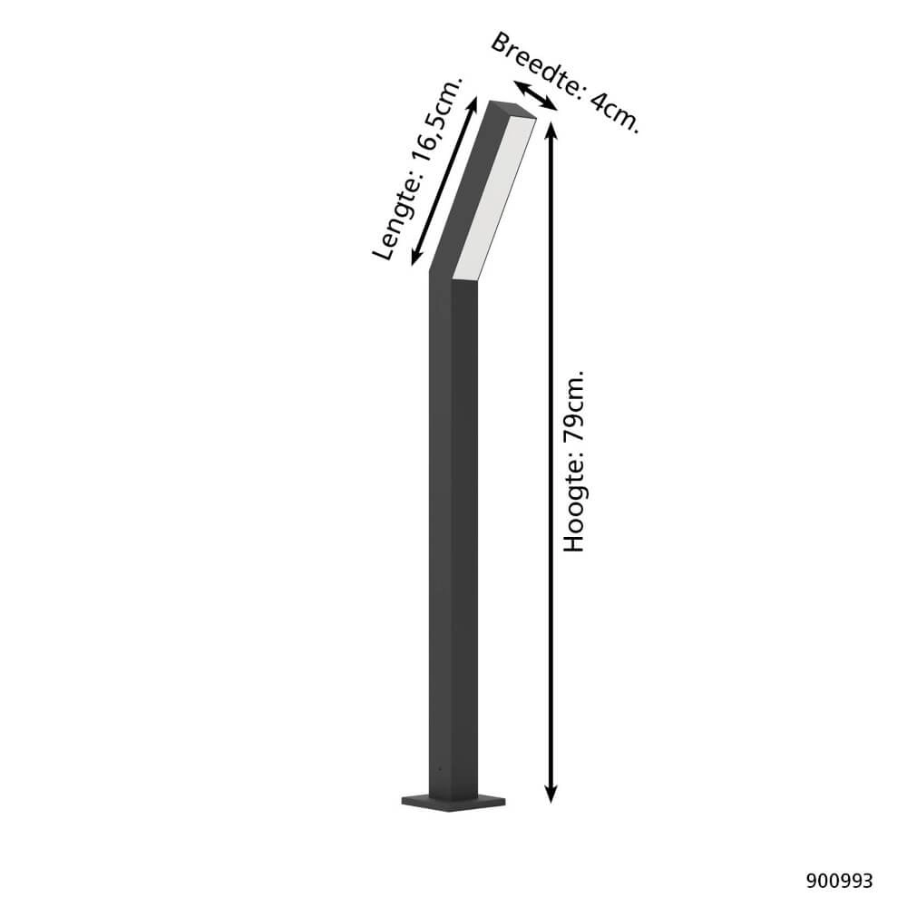 Design staande lamp Ugento zwart 79cm Eglo 9008606298198