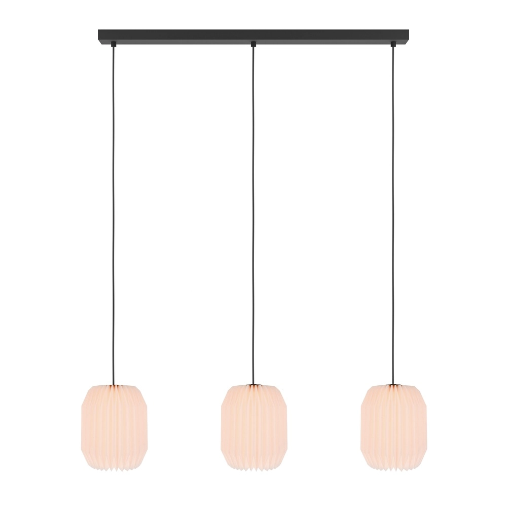 Eettafel hanglamp Belgrave 3x papieren kap