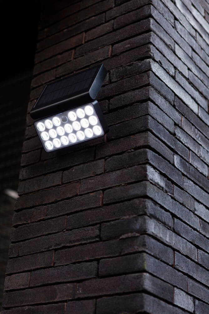Black wall lamp Tuda solar single Lutec 6939412013626