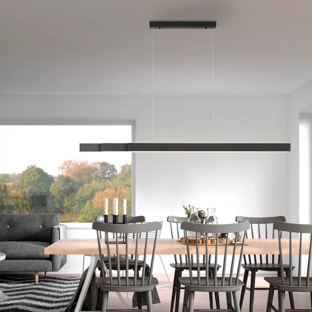 Strakke hanglamp Pure Lume antraciet Paul Neuhaus 4012248357842