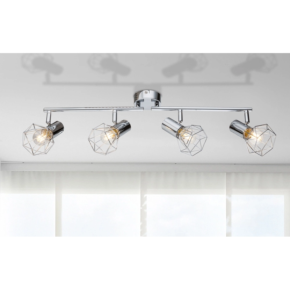 4-lichts plafondlamp Xara I chroom Globo 9007371334292