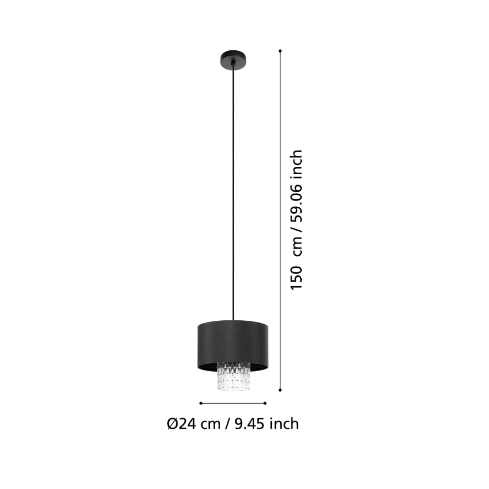 Hanglamp Sapuara Ø 24cm - met kristal Stars of Light 9002759399771