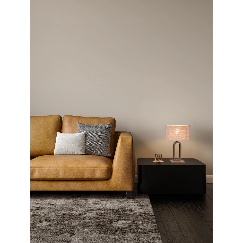 Tafellamp Sino Loop 39cm donker hout Masterlight