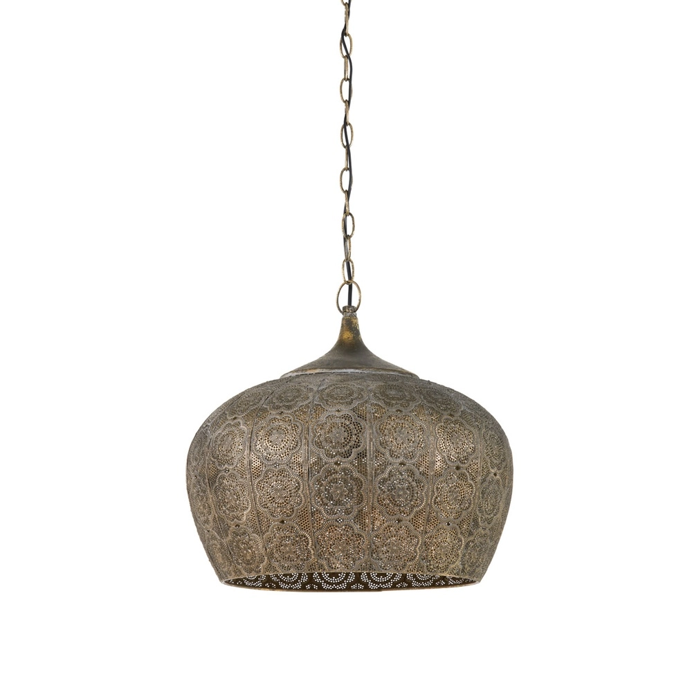 Hanglamp Emine Ø 43,5cm bruin Light & Living 8717807195342