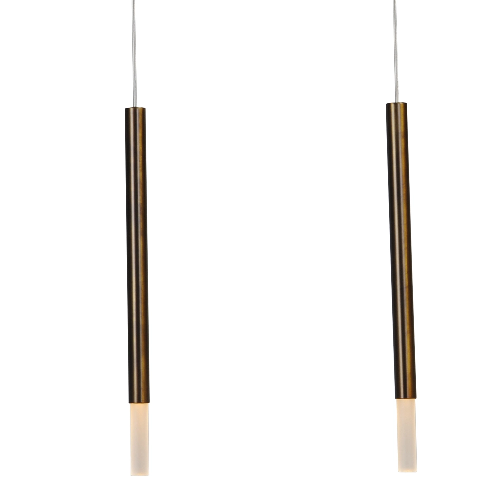 Zwarte eettafel hanglamp Flute 4-lichts gouden cilinder Masterlight 8718121209432