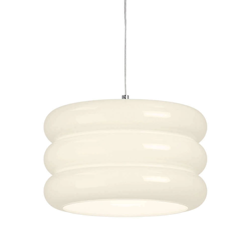 Design hanglamp Tortora chroom met wit Ø 30cm