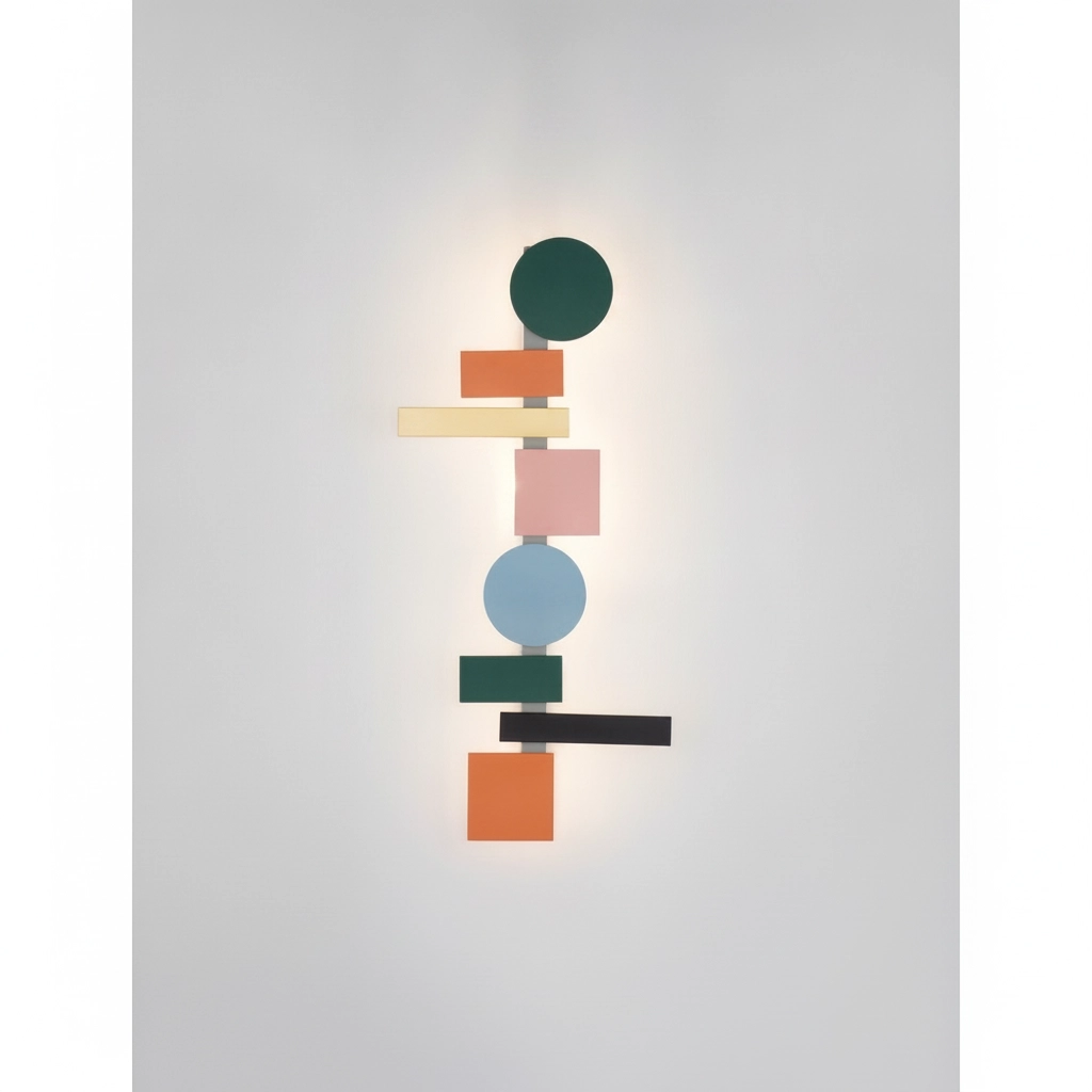 Vrolijke wandlamp Margot gekleurd 105cm