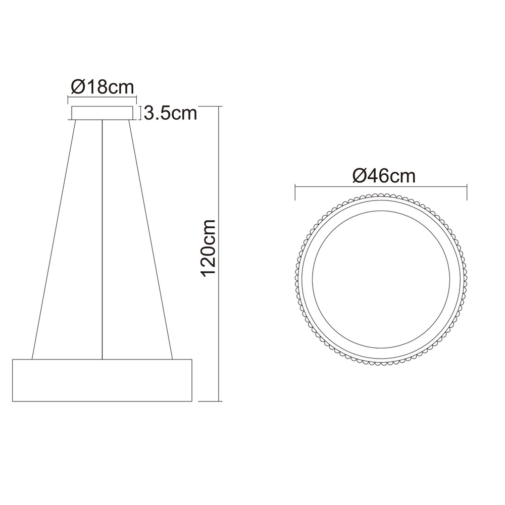Design hanglamp Kemp zwart Ø 46cm Globo 9007371569274