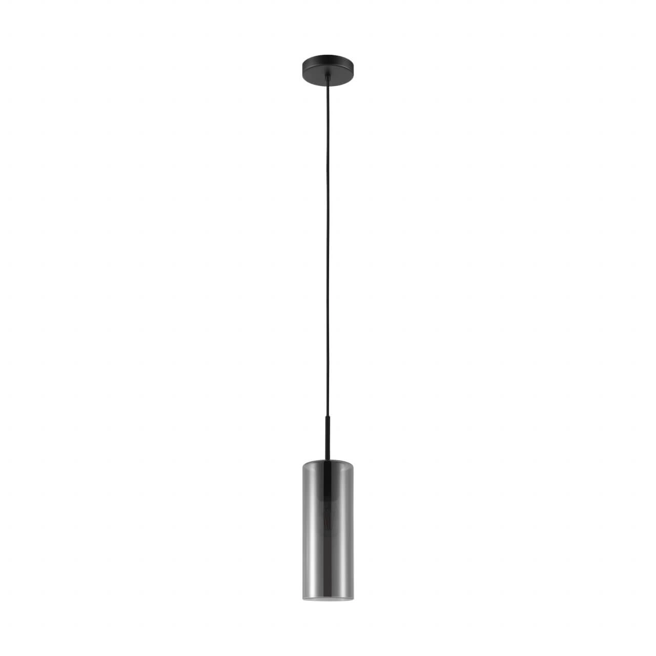 Glazen hanglamp Keyns zwart met smoke glas Eglo 9002759324667