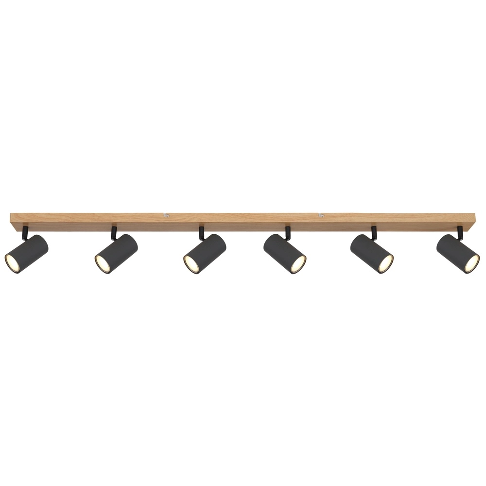Plafondlamp 6-lichts Robby hout Globo 9007371436590