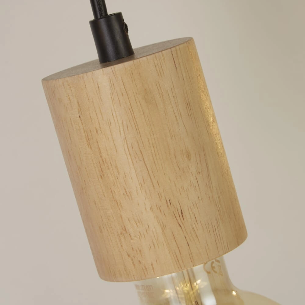 Houten plafondlamp Spinny 5-lichts Searchlight 5053423227849