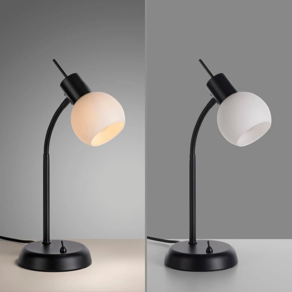 Zwarte tafellamp Loki 1-lichts Just Light 4043689000813