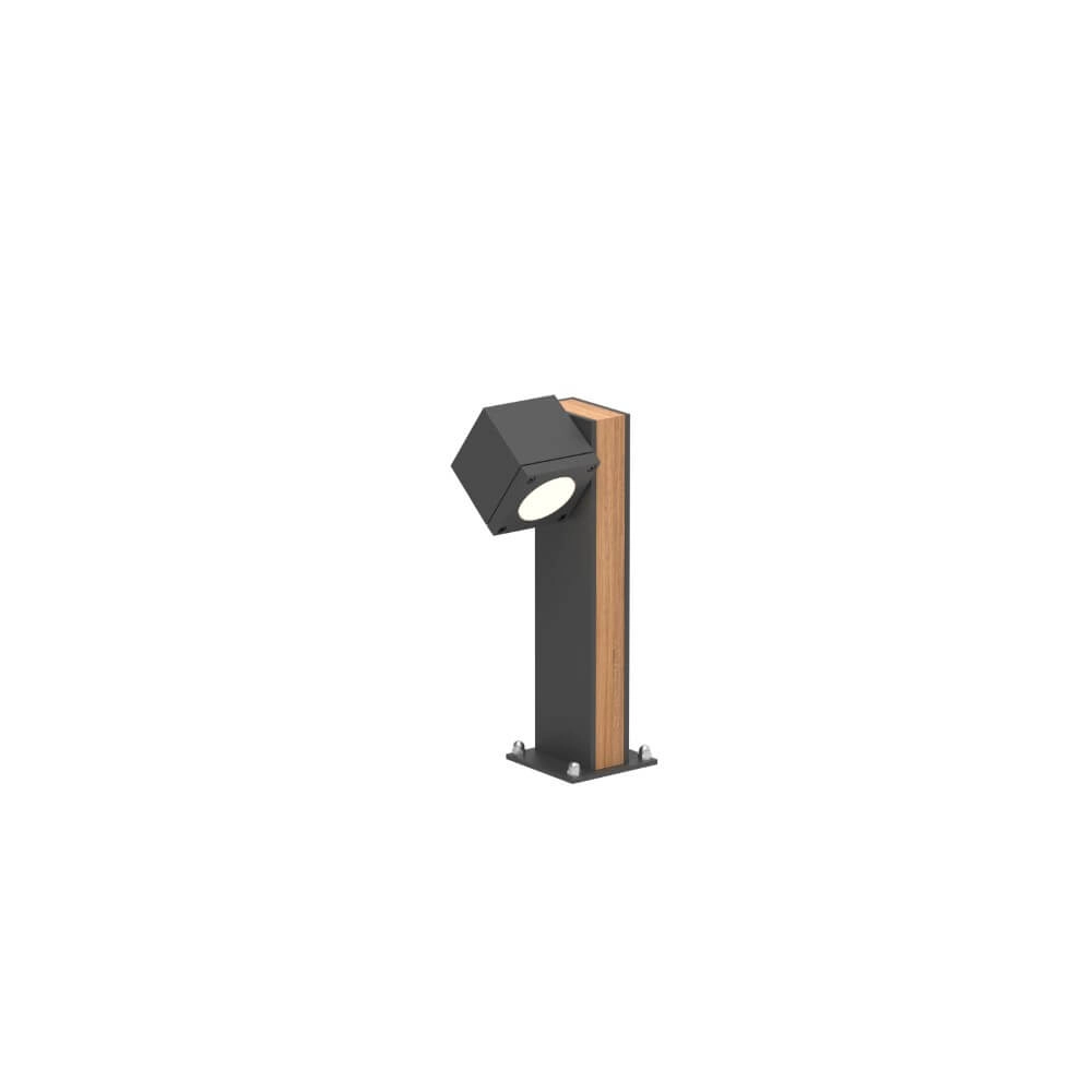 Tuinspot Q-Bic Teak 1 30cm hout-antraciet