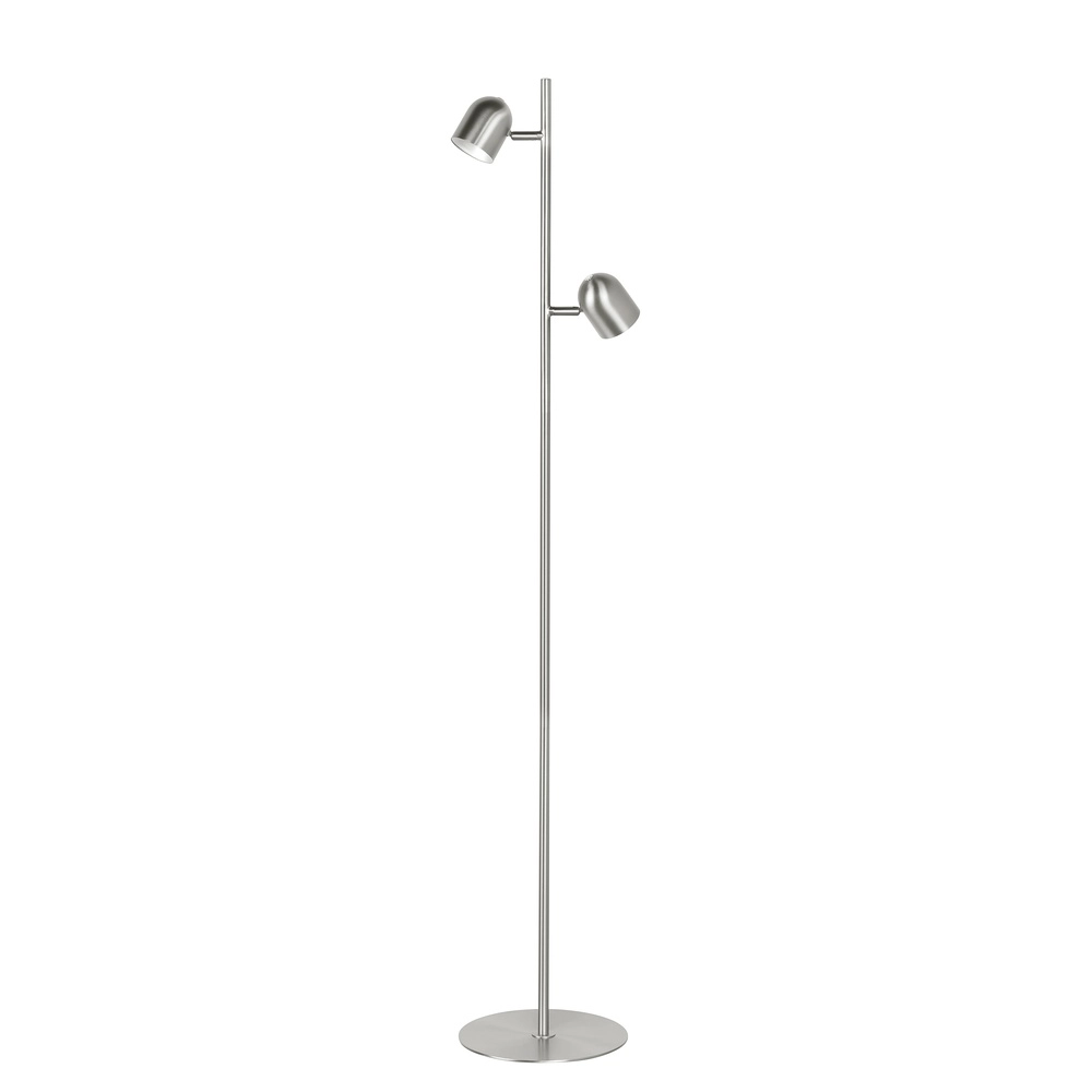 Vloerlamp Ovale nikkel 2-lichts